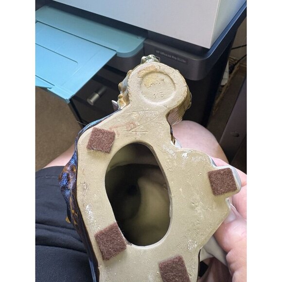 VINTAGE CHINESE SHIWAN MUDMAN STATUE Farmer With Tablet Rare 9” - Picture 6 of 8